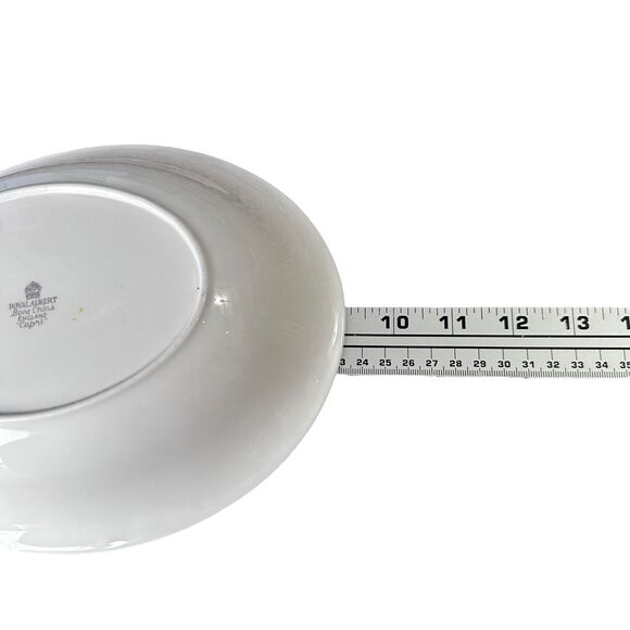 Royal Albert Capri Vegetable Dishes / Bowls White Gold Oval Bone China Lot of 2 - Picture 7 of 7